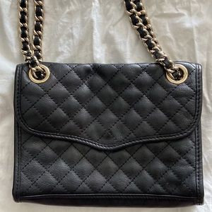 Rebecca Minkoff black quilted chain shoulder bag